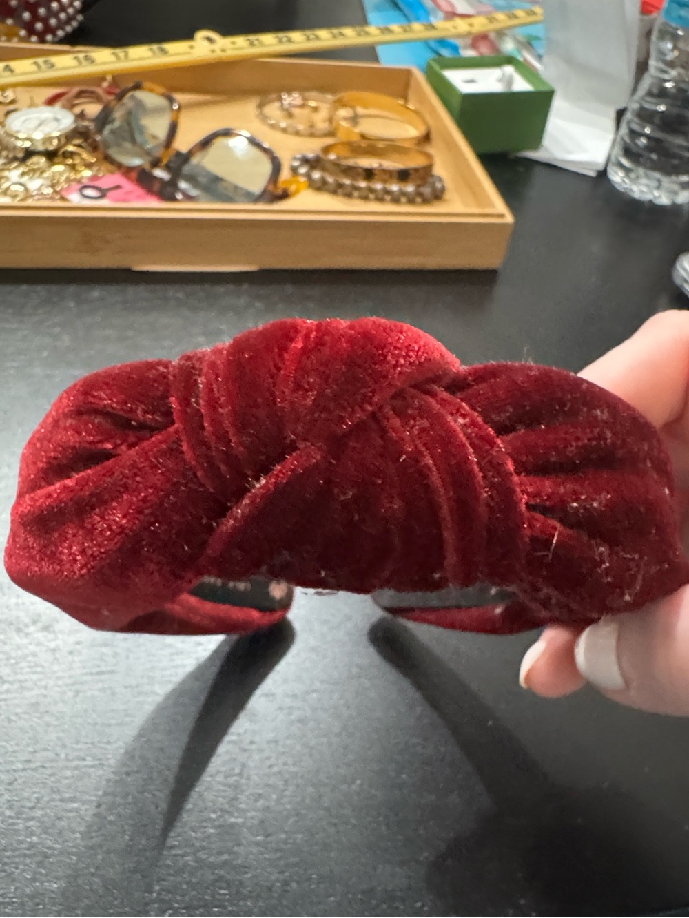 Lele Sadoughi Velvet Knot Headband - Burgundy